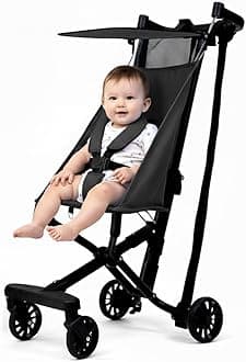 Lifelong Baby Stroller, Lightweight Foldable Pram for Kids, Cabin-Friendly, 5-Point Harness, All-Terrain Wheels, 20kg Capacity, Adjustable Canopy, Storage Basket, Shoulder Carry Strap, Aluminium Frame