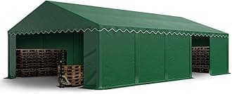 TOOLPORT Storage tent 5x10 m PVC 700 N waterproof shelter dark green