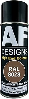 Alex Flittner Designs Rust Protection Paint 4-in-1 RAL 8028 Terrace Brown Metal Protective Paint Spray Rust Protection Paint Spray Can