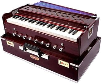 Bina Latest Original Bina 17Dx Pro-Grade Indian Portable 9-Stopper Teak Harmonium W Coupler + Bag