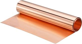 uxcell Copper Sheet Roll 3500mm x 300mm x 0.3mm, 99.9% Pure Copper Strip Copper Flashing Metal Foil Plate for Electricity DIY Projects (Multiple Sizes)