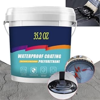 Polyurethane Waterproof Coating,35.2OZ,Eco-Friendly Waterproof Sealant,Polyurethane Coating for Roofs,Walls,Garden,Gutter,Concrete Cracks Holes Leak Repair (300g,White)