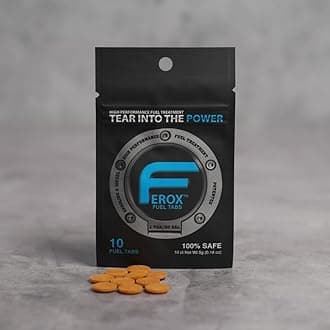 - Ferox Fuel Additives | 10 Tabs for Car | Fuel System Cleaner for Gasoline & Diesel Engines | Eco-Friendly Fuel Injector Cleaner & Fuel Stabilizer to Boost Power | 1 Tab Treats 20 Gallons / 80 liters