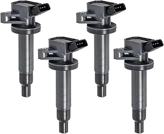 Denso Ignition Coil Compatible For Toyota Pontiac Chevrolet 1.8L 90919-02239-Corolla 1.8L 2000-2008 UF247 Denso 673-1300(90919-02239 4pcs)