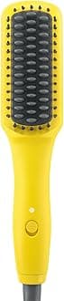 Drybar The Baby Brush Crush Mini Heated Straightening Brush, Corded Electric, Yellow