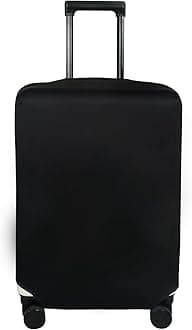 Explore LandTravel Luggage Cover Suitcase Protector Fits 18-32 Inch Luggage, Black, L
