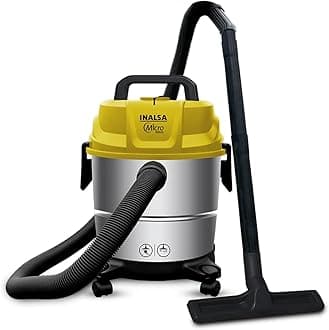 Wet and Dry Vacuum Cleaner for Home, 15 LTR Capacity,1400 W, 17 kPa Suction, Blower Function,HEPA Filter, Wet Vacuum Cleaner for Sofa, House Cleaning Machine,Stainless Steel Body (Micro WD15)