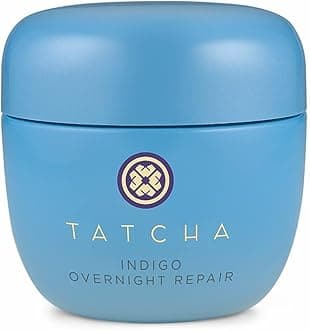 TATCHA Indigo Overnight Repair | Face Cream & Serum Treatment, Fragrance Free Night Cream, 50 ml | 1.7 oz