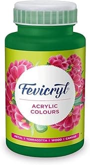 Fevicryl Acrylic Colour Dark Green 500ml | Art & Craft, DIY, Rich Pigment, Non-Craking Paint for Canvas, Wood, Leather, Earthenware, Metal | Ideal for school projects, Hobbyists, Artists