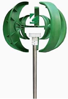 Wind Turbines Generator 5000W 8000W 10KW 48V 24V Vertical Generator Permanent Magnet Suspension Low Wind Start Household for Emergency Power Generation(Green,12V_10KW)
