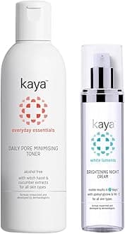 Kaya Clinic Brightening Night Cream, 50ml and Kaya Clinic Daily Pore Minimising Toner, 200ml