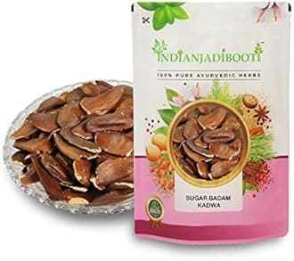 IndianJadiBooti Sugar Badam Kadwa - Kadua Badam - Sky Fruit - Almond, 400 Grams