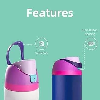 Replacement Lid for Owala Freesip, One Button Top Replacement, Leakproof BPA-Free Sports Water Bottle Cap Replacement Compatible with White Owala 24oz 32oz 40oz 16oz(Light Blue)