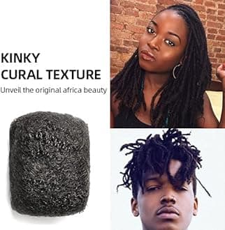 Tight Afro Kinky Bulk 100 ％ Human Hair for Draedlock Extensions, Repair Locs, Twists and Braids 3 Bundles/Package (10 Inch, 1B - Natural Black)