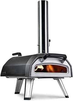 Karu 2 Multi-Fuel Outdoor Pizza Oven - Wood and Gas Outdoor Pizza Oven with Pizza Stone & Intergrated Thermometer, Pizza Oven Outdoor, Dual Fuel 12 Inch Pizza Maker, Outdoor Cooking Grill