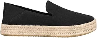 TOMS Womens Carolina Espadrille Slip On_Delete Flats Casual_Delete - Black