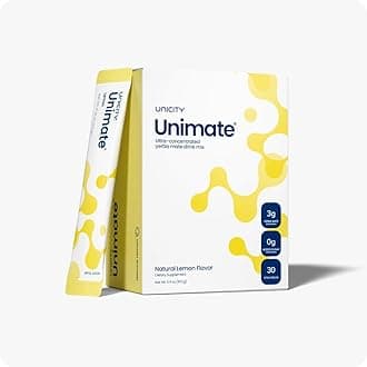Unimate Natural Lemon—Ultra Concentrated Yerba Mate Drink Mix (30 Packets) - Alternative to Coffee and Energy Drinks (30-Day Supply)