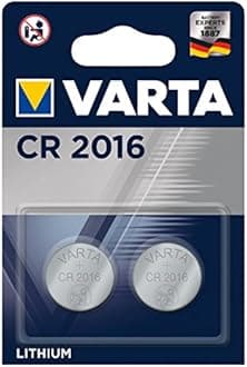 VARTACR2016 Button Cell Batteries, Pack of 2, Lithium Coin, 3 V, Childproof Packaging, for Small Electronic Devices - Car Keys, Remote Controls, Scales