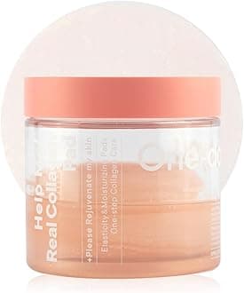 One-Day's You Help Me! + Real Collagen Pads, Toner Pads, Lotion Wiping Pads, Skin Care, Exfoliating Care, Pore Care, Toner, Official Japanese Product (Collagen Pads)