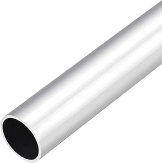 DMiotech (28mm OD x 25mm ID) 6063 Aluminum Round Tube 300mm Length Industry Metal Tubing for Machinery Frame Construction DIY Projects