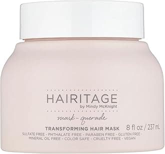 Hairitage Hydrating Argan Oil Deep Conditioning Hair Mask For Dry Damaged + Curly, Color Treated, Frizzy Hair - Moisturizing Hair Repair Treatment with Shea Butter, Aloe & Soy Protein - Soften & Shine | Moisturizing, Treatment, Anti-Frizz, Hydration, Deep Conditioning, Curl Repair Mask