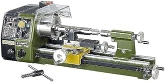 Precision Lathe PD250/E, High-Quality Lathe for Steel, Brass and Aluminium Machining, Max. 250 mm Workpiece Length, Item No. 24002, 560 x 270 x 170