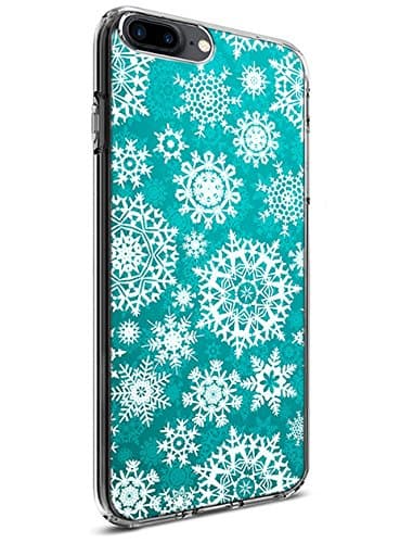 Ultra Slim Case for iPhone 8 Plus (2017) / iPhone 7 Plus (2016) 5.5 Inch Blue Snowflake Pattern