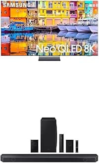 SAMSUNG 85-Inch Class QLED 8K QN900D Series Neo Quantum HDR Smart TV (QN85QN900D, 2024 Model) w HW-Q910D 9.1.2 ch Soundbar w/Dolby Audio, 2024