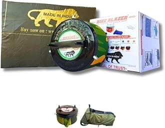 BIKEBLAZER Semi-Automatic Bike Body Cover Compatible for All Royal Enfield Motorcycles | Heavy Duty Device | Water Resistant | UV Safe | 100% Dust Proof | Anti-Theft & Scratch Proof Covers AJ