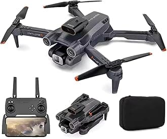 DIGI CORE P12 Pro Drone With Dual Camera UHD For Adults FPV Foldable Remote Control Drone With 3D Flips Altitude Hold Gesture Selfie Waypoint Flight 360 All Round Direction Drone With Carrying Case