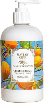 Camille Beckman Citrus Grove Scented Silky Body Cream, Daily Moisturizer for All Skin Types, Non-Greasy Vegan Formula to Nourish and Soften Hands and Body, 13 Ounce