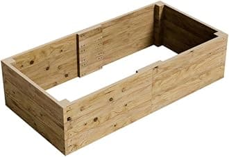 Conka Garden - Wooden Raised Bed Kit - Large Garden Planters for Vegetables, Herbs, Flowers – Start Growing Plants Earlier & Better - Durable & Resistant FSC Treated Timber 90cm L x 180cm W x 46cm H