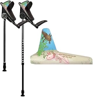 smartCRUTCH Local Artist Series Ergonomic Custom Forearm Crutches for Adults, Multiple Colors, Adjustable Forearm Rotates 15-90 Degrees - Heights 5'4" to 5'9" - 265 lbs Non Weight Bearing