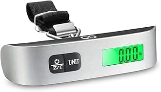 – BRANDSFINITY Digital Weighing Scale PortableTravel Suitcase Hanging Scale with LCD Display for Accurate Weight Measurement Capacity upto 50kg/110lbs