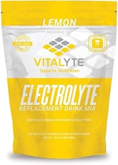 Vitalyte Natural Electrolyte Powder Drink Mix, Gluten Free, 40 2 Cup Servings Per Container (LEMON-2PACK)