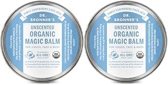 Dr. Bronner'sOrganic Magic Balm - Baby Unscented, Made with Organic Beeswax & Hemp Oil, Moisturizes & Soothes Hands, Face & Body (2 oz, 2-Pack)