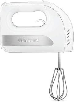 CUISINARTHM-6P1 6-Speed Hand Mixer, White, 6 Speed