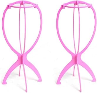 Wig Stand, Collapsible Wig Dryer, 2 Pack Wig Holder, Portable Wig Display Tool for All Wigs and Hats