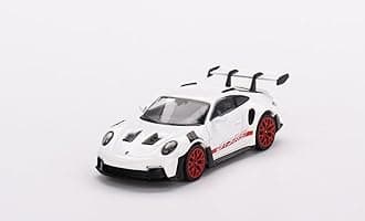 True Scale Model Car Compatible with Porsche 911 (992) GT3 RS White with Pyro Red Accent Package 1/64 Diecast Model Car Mini GT MGT00630