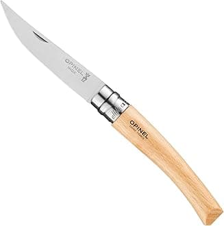 Effile Slimline Series Folding Fillet Knife – Slim Blade Folding Knife, Virobloc Locking Collar, Sustainably Harvested Wood Handles, Updated Blade Profile (Beechwood/No.08)