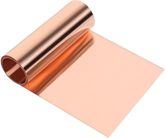 99.99% Pure Copper Foil for Crafts, 0.001''x8''x79''(0.03MM x 0.2M x 2M) Bendable Soft Copper Sheet, Thin Copper Sheet Sealed Package