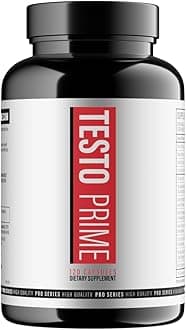 TestoPrime Testosterone Support for Men - Natural Male Supplement for Balance, Muscle Growth & Bodybuilding Support Ginseng, Green Tea, Fenugreek, Ashwagandha (120 Tablets)