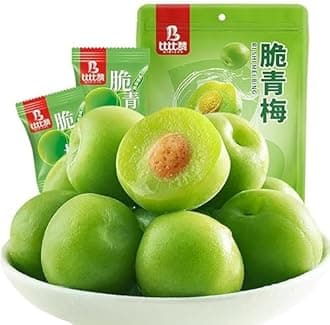 Sour sweet and crispy green plums,200g/bag Crispy Plum,Huamei,fruit snacks,preserved fruits,Juicy plums,Dried Fruit,Candy Snacks,Desserts,Vegan,Healthy Snacks Food,Casual Snacks，Crispy peach (2bag)