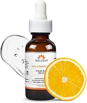 - SKIN DEVA 20% Vitamin C + E Ferulic Acid Serum girl women ferulic face glowing