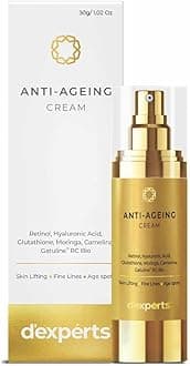 Brinton d'experts Anti-Aging Cream with Retinol, Hyaluronic Acid, Moringa | Reduce Wrinkles, Fine Lines & Age Spots & Skin Lifting | For All Skin Types 30gm