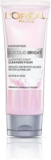 Glycolic Bright Daily Foaming Face Cleanser, 100ml | Glycolic Acid Face Wash for Dull Skin | Daily Glowing Facial Cleanser