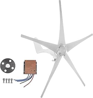 Wind Turbine 1200W DC 12V Wind Turbine Generator with 5 Blades Wind Turbine Kit for Homes Energy Supplementation