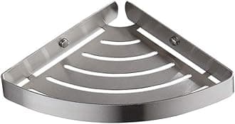 Corner Shower Caddy, Stainless Steel Corner Shower Basket, Brushed Nickel Soap Holder & Shampoo Shelf, Rust-Proof Wall Mounted Bathroom Soap Dish, Brushed Satin Nickel