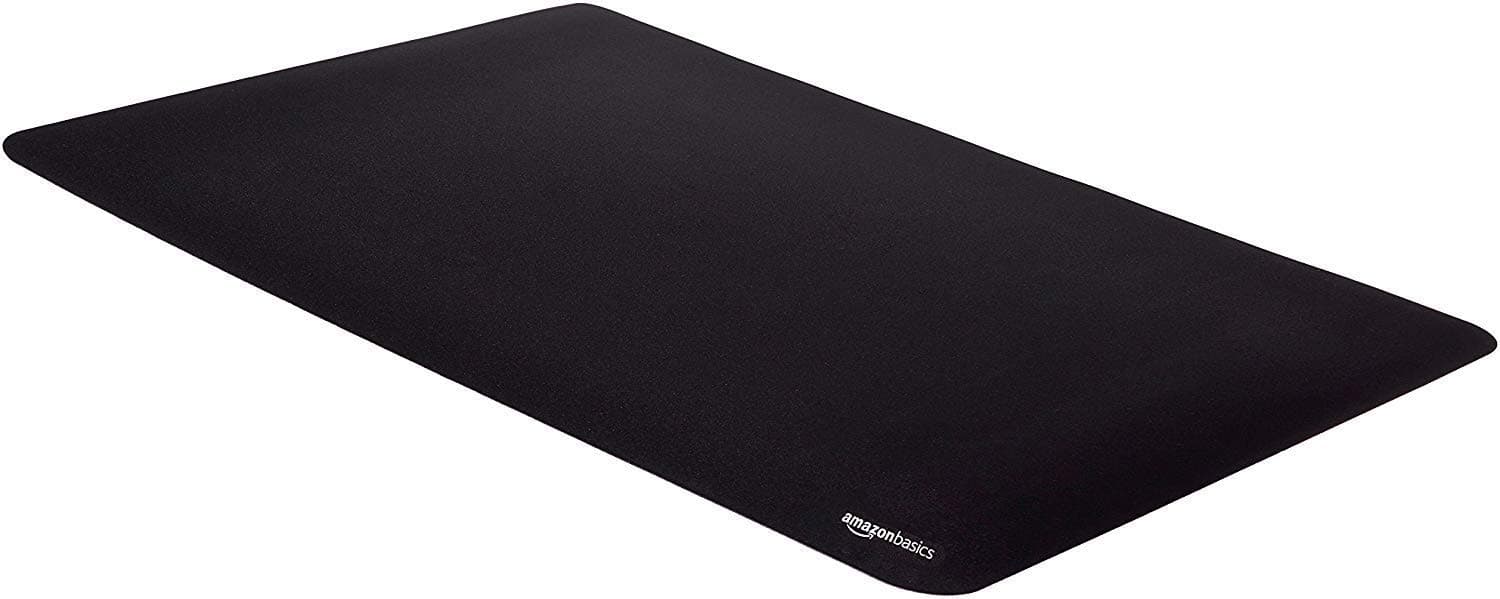 Amazon Basics Rectangular Large Extended Gaming Computer Mouse Pad, Black, 355L x 169W mm