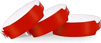 - Plastic Wristbands, 100 Pack - Red, Wide Face Type, Waterproof, for Events, Custom Wristbands, Arm Bands, Concerts
